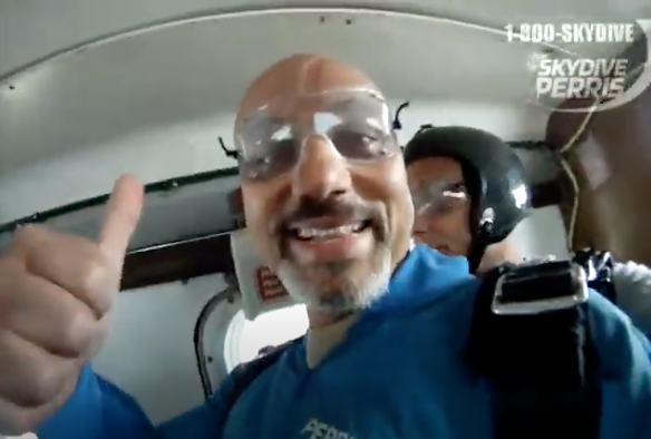 Tony Moradian Skydiving - still in the plane